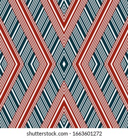 Seamless pattern with oblique colored segments