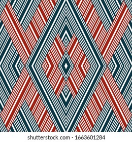 Seamless pattern with oblique colored segments