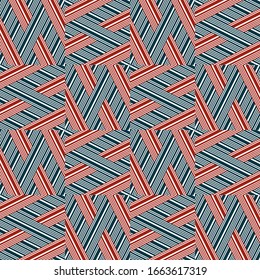 Seamless pattern with oblique colored segments