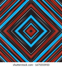 Seamless pattern with oblique colored segments