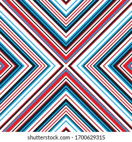 Seamless pattern with oblique colored segments