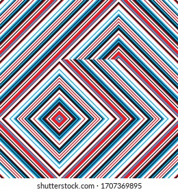 Seamless pattern with oblique colored segments