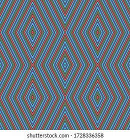Seamless pattern with oblique colored segments