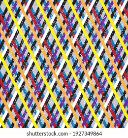 Seamless pattern with oblique colored segments
