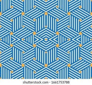 Seamless pattern with oblique colored segments(cube)