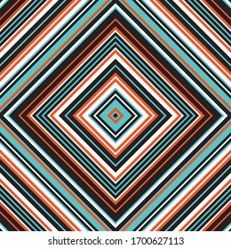 Seamless pattern with oblique colored squares