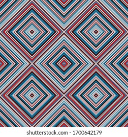 Seamless pattern with oblique colored squares