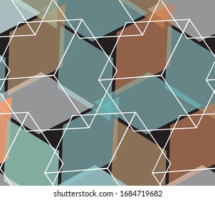 Patrón transparente con cuadrados de color oblicuo (cubo)