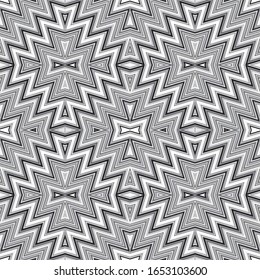 Seamless pattern with oblique gray zigzag lines
