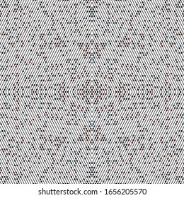 seamless pattern with oblique lines and colored squares.