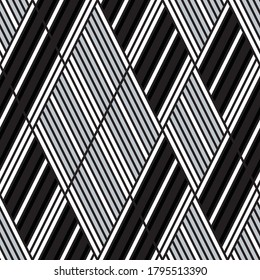 Seamless pattern with oblique silver gray segments