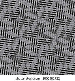 Seamless pattern with oblique silver gray segments