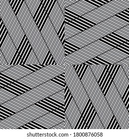 Seamless pattern with oblique silver gray  segments