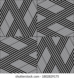 Seamless pattern with oblique silver gray segments