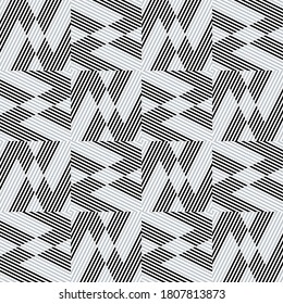 Seamless pattern with oblique silver gray segments