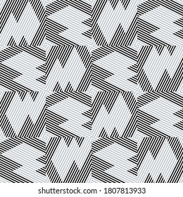 Seamless pattern with oblique silver gray segments
