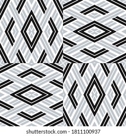 Seamless pattern with oblique SILVER GRAY bands