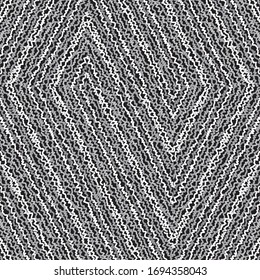 Seamless pattern with oblique wavy gray segments