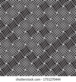 Seamless pattern with oblique wavy white segments