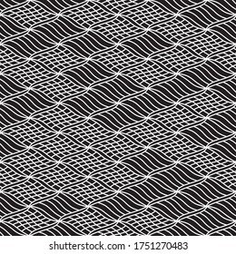 Seamless pattern with oblique wavy white segments
