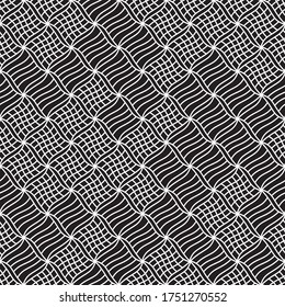 Seamless pattern with oblique wavy white segments