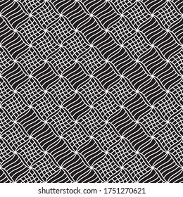 Seamless pattern with oblique wavy white segments