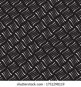 Seamless pattern with oblique wavy white segments
