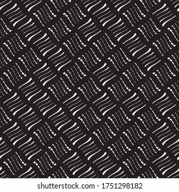 Seamless pattern with oblique wavy white segments
