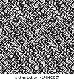 Seamless pattern with oblique wavy white segments