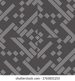 Seamless pattern with oblique white segments
