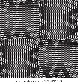Seamless pattern with oblique white segments