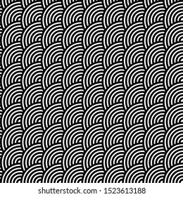 Seamless Pattern  of Ocean Waves Japan style