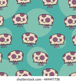 Seamless pattern oceanic theme. 