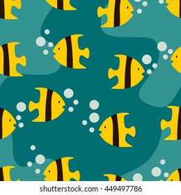 Seamless pattern oceanic theme. 