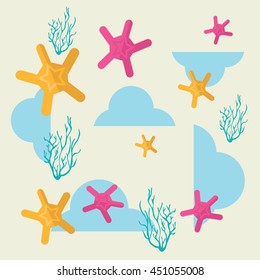 Seamless pattern oceanic theme