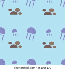 Seamless pattern oceanic theme