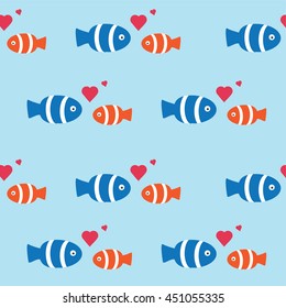 Seamless pattern oceanic theme