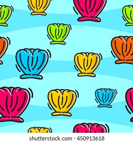 Seamless pattern oceanic theme, Ocean wrapping paper template