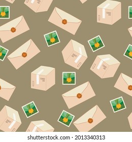 Seamless pattern with office attributes