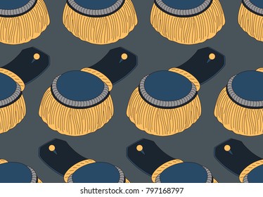 Seamless pattern with officer epaulettes. Can be used for graphic design, textile design or web design.