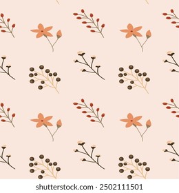 seamless pattern og autumn florals