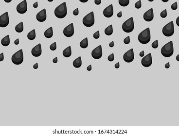 Seamless pattern with oil black drops. Industrial and business illustration.
