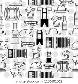 Seamless Pattern Oktoberfest. Oktoberfest Background. For display wallpaper, Paper, Fabric and textile