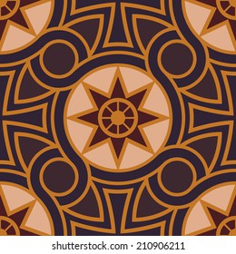 Seamless pattern of an old art nouveau floor. Can be split in 4 smaller identical tiles.