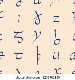 Seamless pattern with old english alphabet for your design