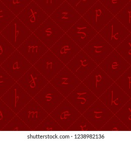 Seamless pattern with old english alphabet for your design