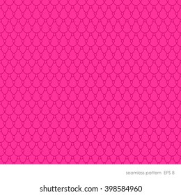 Seamless pattern in an old retro vintage style bright pink thin line on a pink fuchsia background.