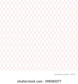 Seamless pattern in an old retro vintage style light coral thin line on a white background.