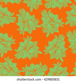 Seamless pattern with Oleander flower . Rhododendron seamless pattern.