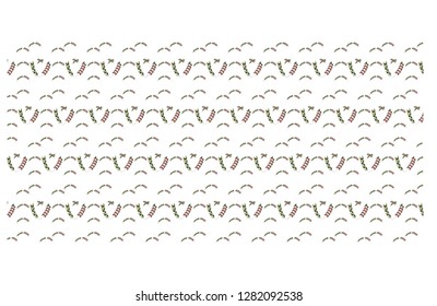 seamless pattern with olive and berry branches, cool vector for textiles